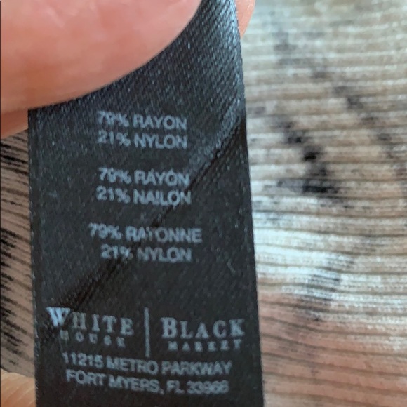 WHBM 3/4 sleeve black & white snap close sweater - Picture 8 of 8